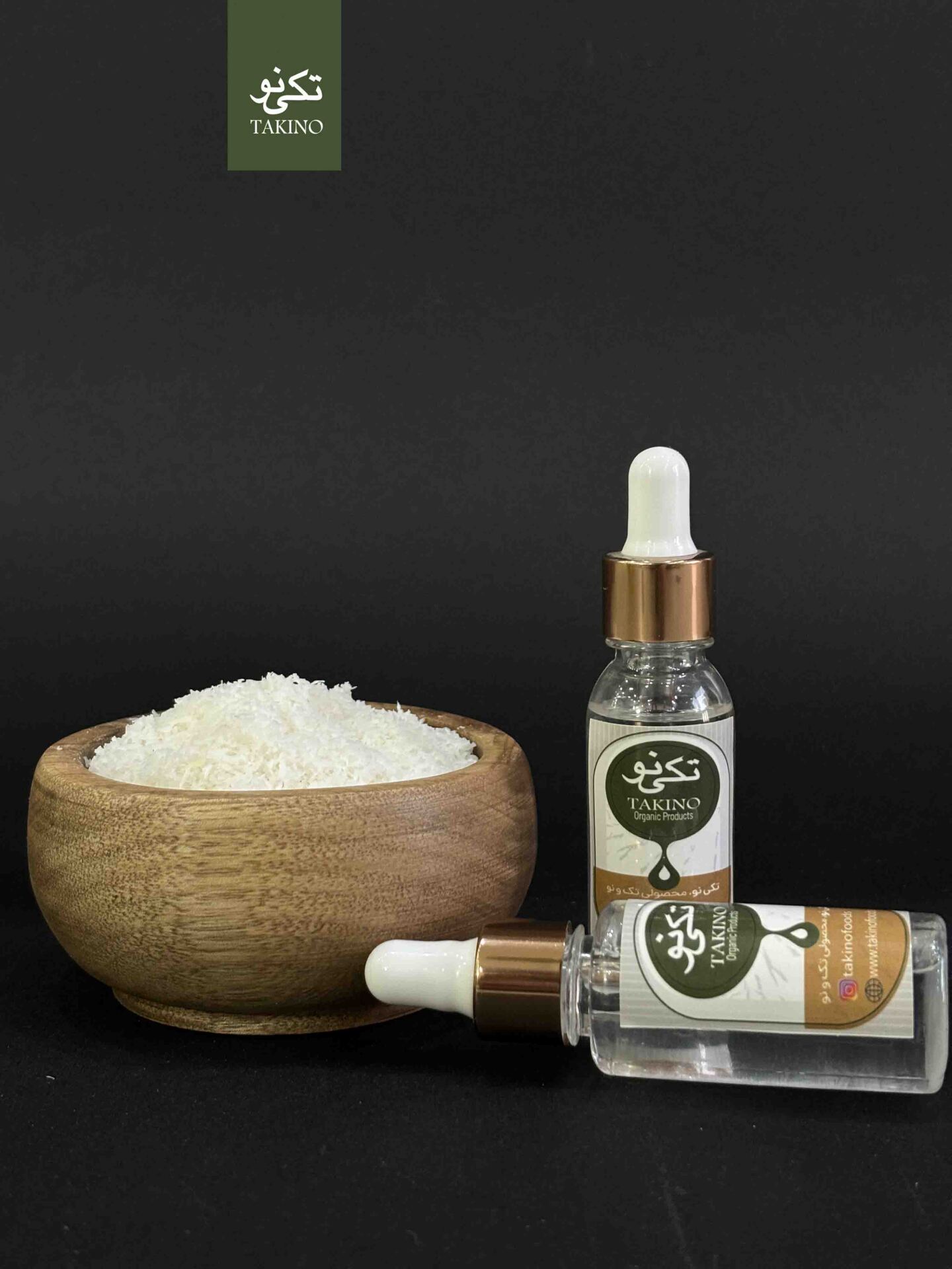  روغن نارگیل ارگانیک و خالص تکی نو در حجم 30 و 60 سی سی با درب قطره چکانی 